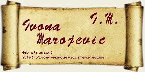 Ivona Marojević vizit kartica